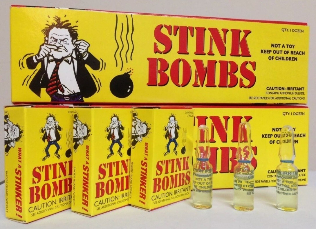 36 Stink Bombs – Stinky Glass Gag Prank Fart Joke (1 case of 36)