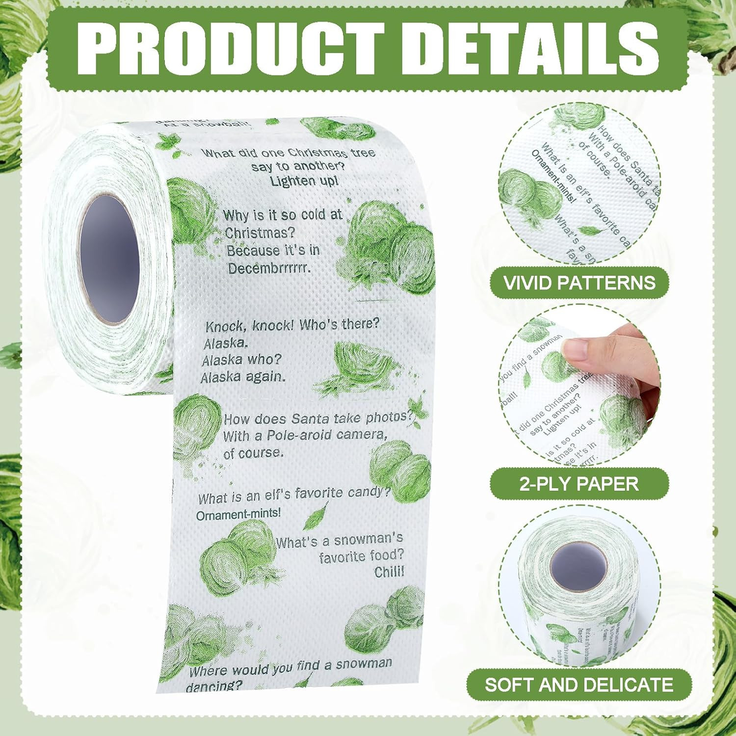 3 Pcs Christmas Joke Toilet Paper Roll Funny Christmas Decoration Holiday Toilet