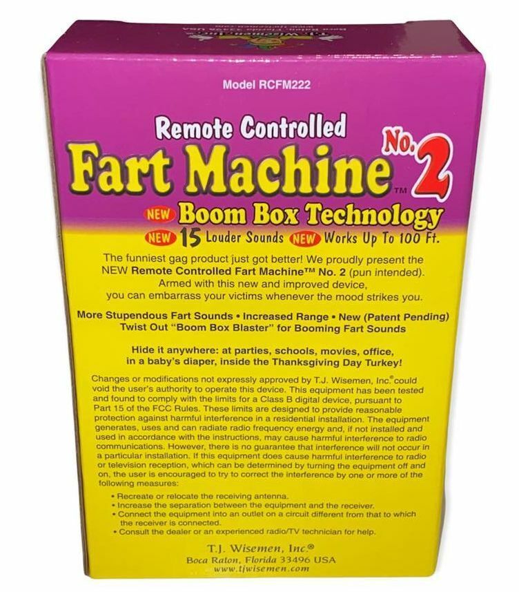 Fart Machine No. 2 – Wireless Remote Controlled ~ 2025 Newest Improved Model