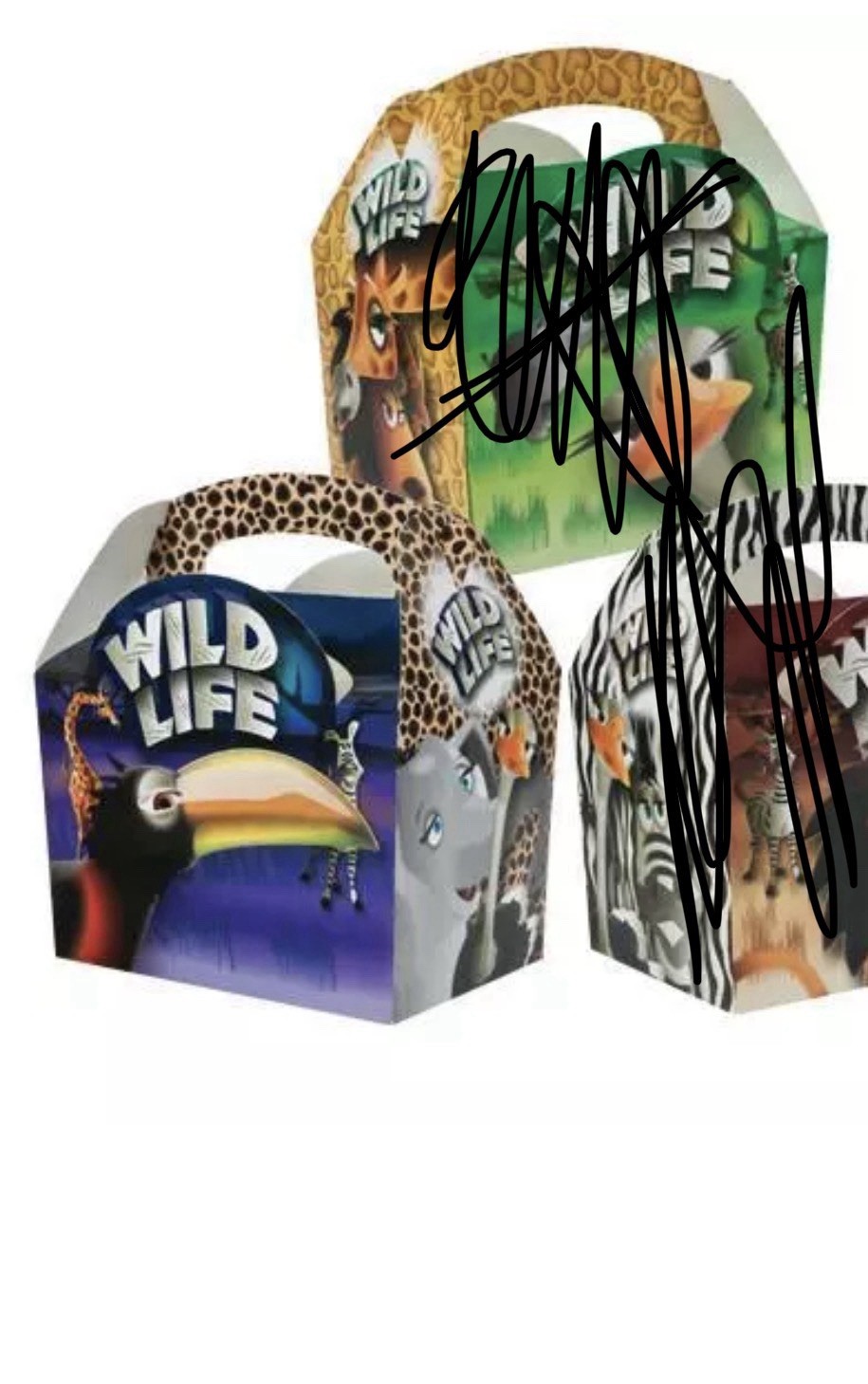 25 Pcs Wildlife Zoo Animal Party Meal Food Snack Lunch Boxes Plate Kids Birthday