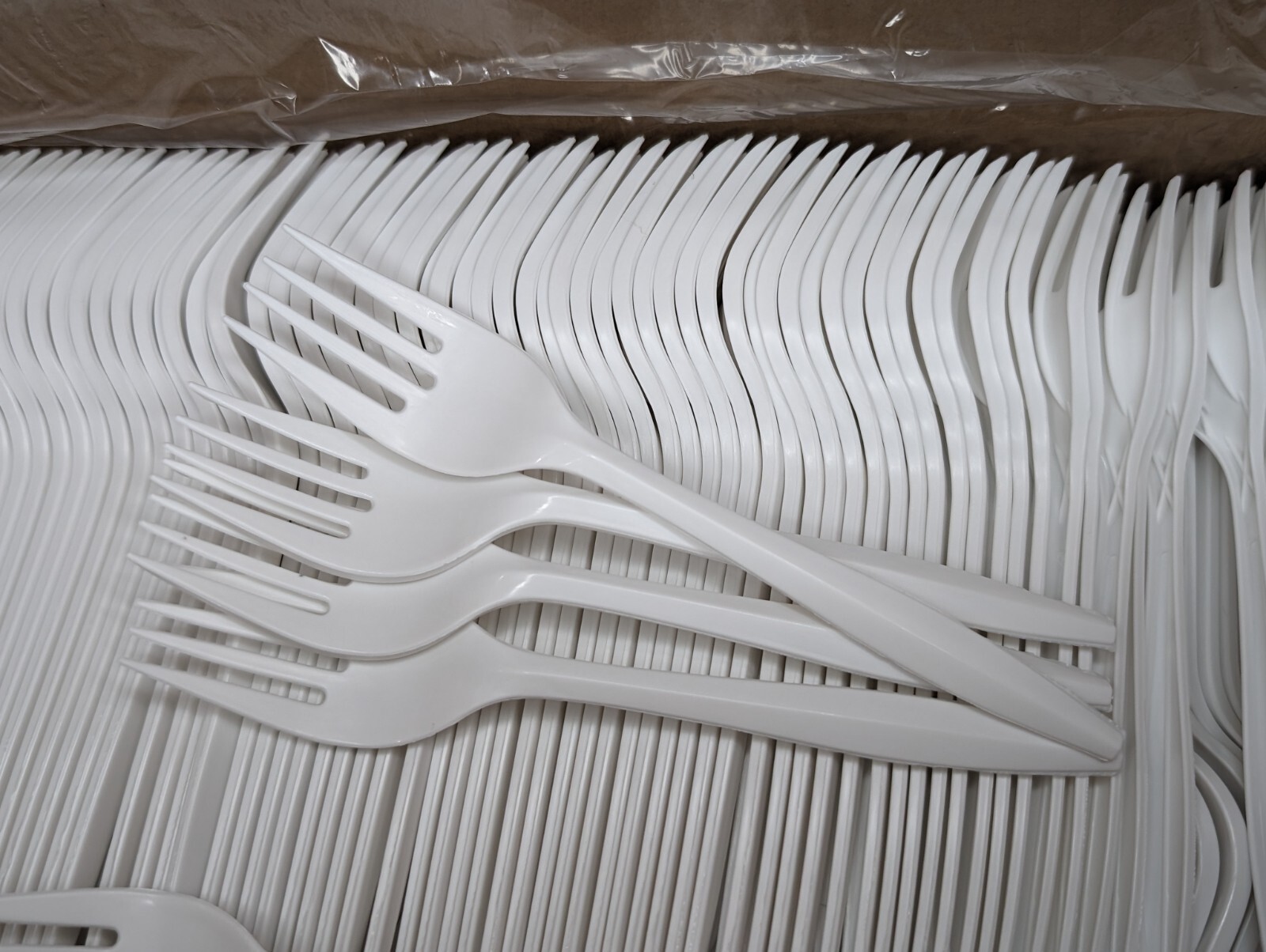 Medium Weight Disposable Plastic Forks 1000- Bulk White Plastic Silverware