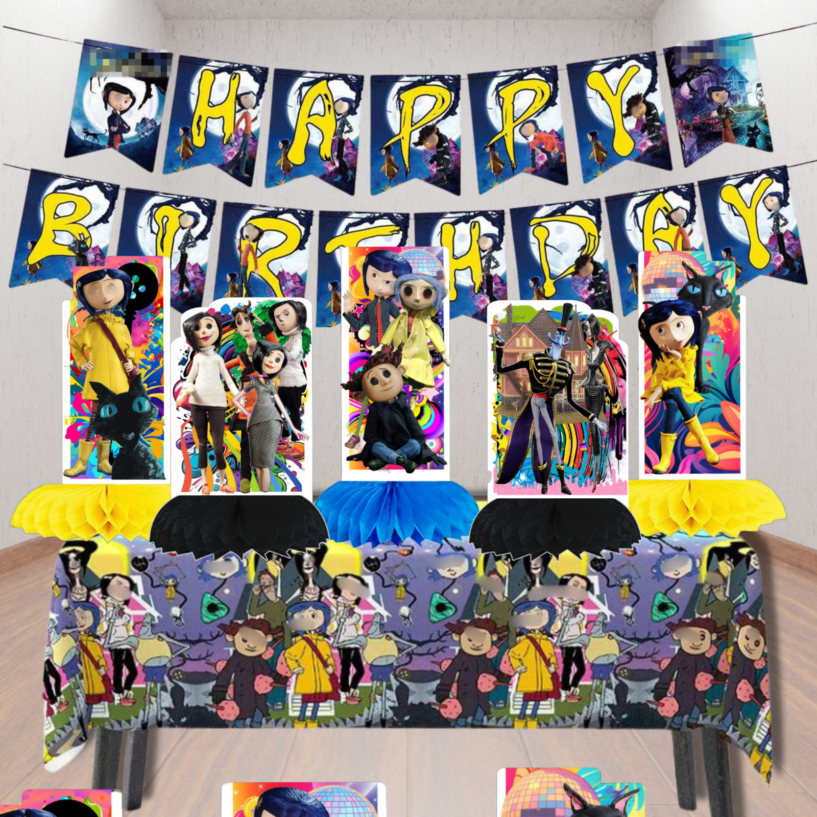 CORALINE PARTY SUPPLIES BIRTHDAY DECORATION BALLOON FAVOR TOPPERS CENTERPIECE