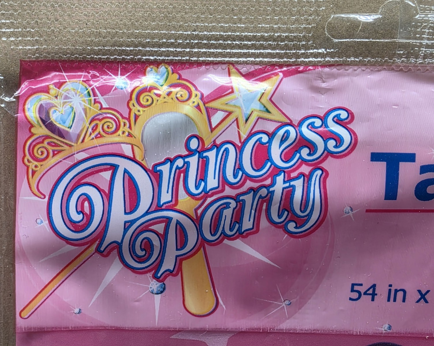 Pink Princess Disposable Rectangle Table Cover 54″ x 108″ Party Decoration