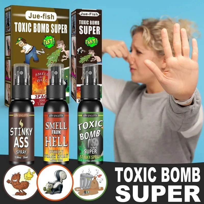 30ML Novelty Liquid Fart Gag Prank Joke Spray Can Stink Bomb Smelly Stinky