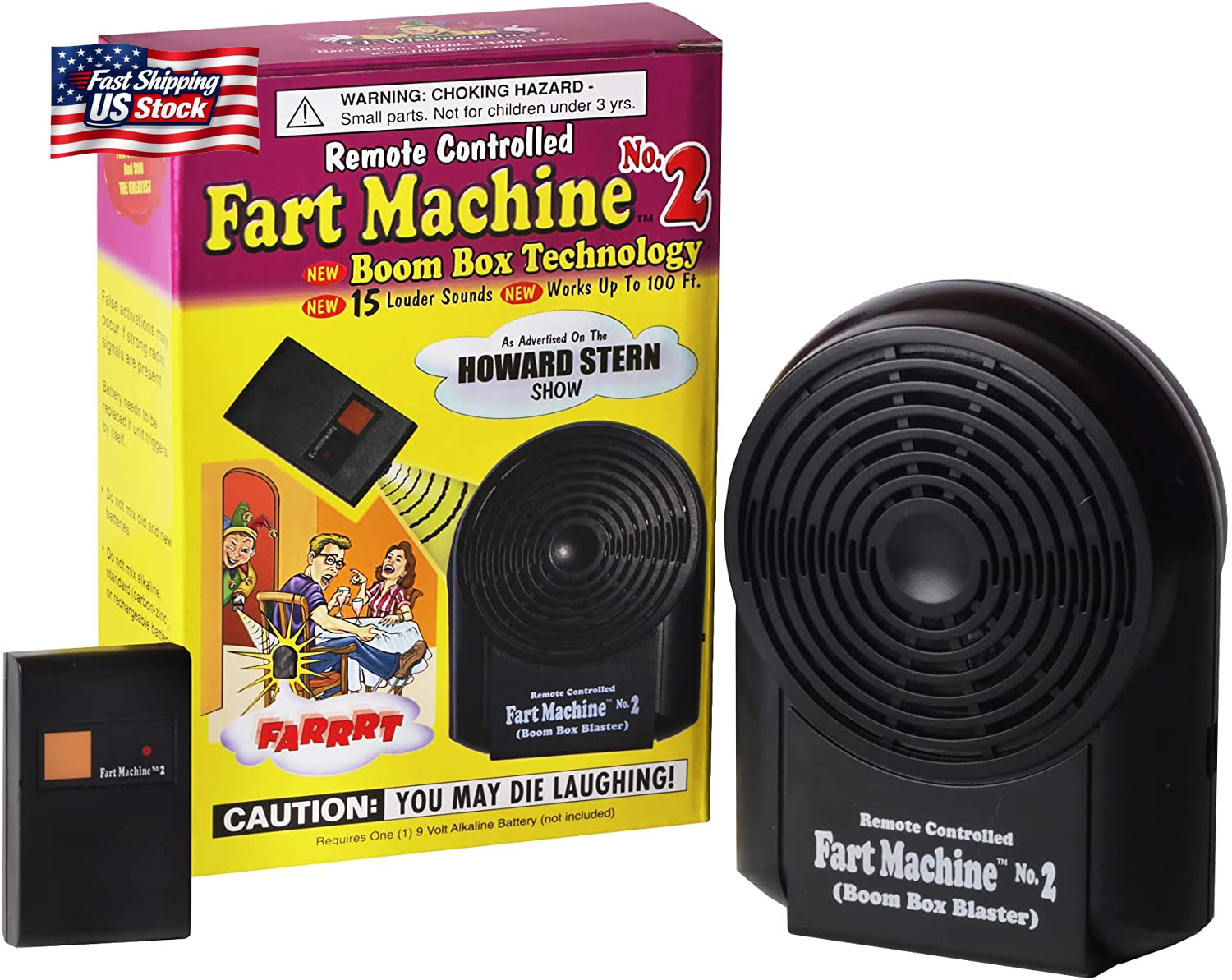 T.J. Wisemen, Inc. Remote Controlled Fart Machine #2 with Boom Box Technology –