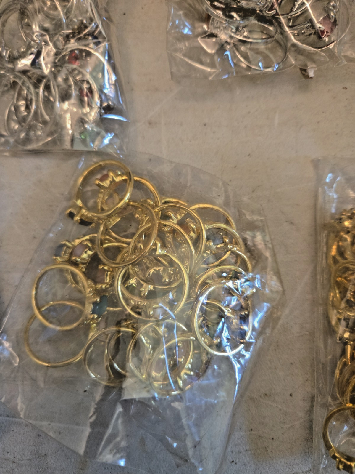 Bulk Adult Rings Lot 7 Cello Pkgs (approx 20+ per) Party Favor, Gifts – NOS