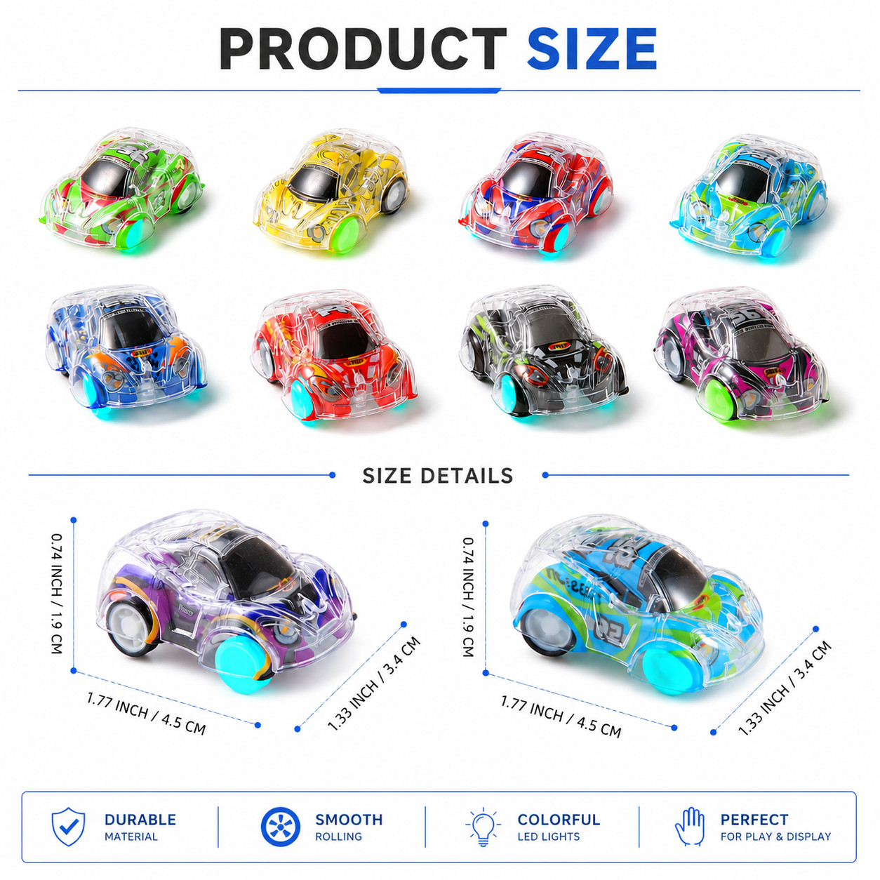 50 Mini Pull Back Cars for Kids Party Favors Treasure Box Classroom Prize Toys S