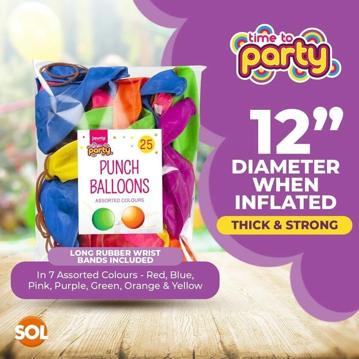 15–500pk Large Punch Balloons Party Bag Fillers Kids Birthday Goody Loot Toys