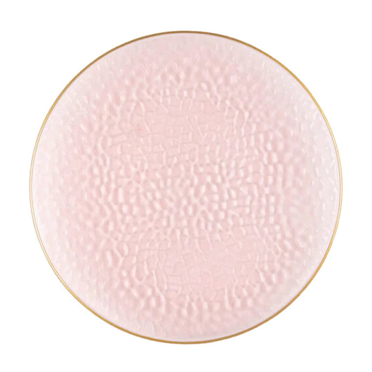 Organic Hammered Gold Rim Plates For Party and Weddings
