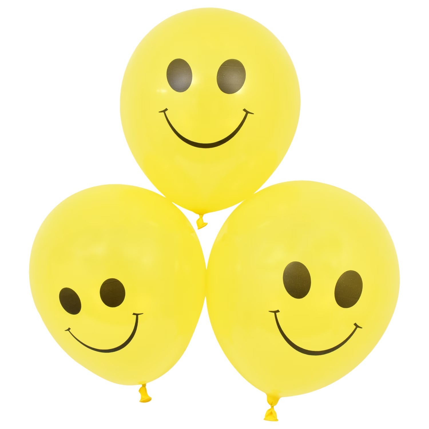 (12 pack) Smiley Face Party Balloons 12-inch Latex