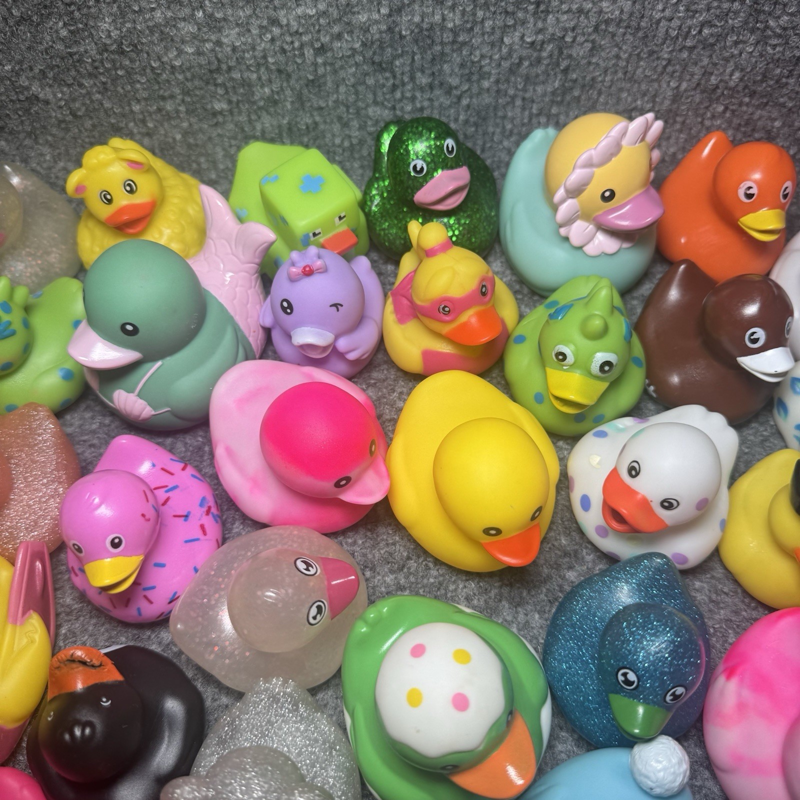 Rubber Ducks Bulk Assortment Duckies Jeep Ducking Duck Bath Toys Lot Of 114