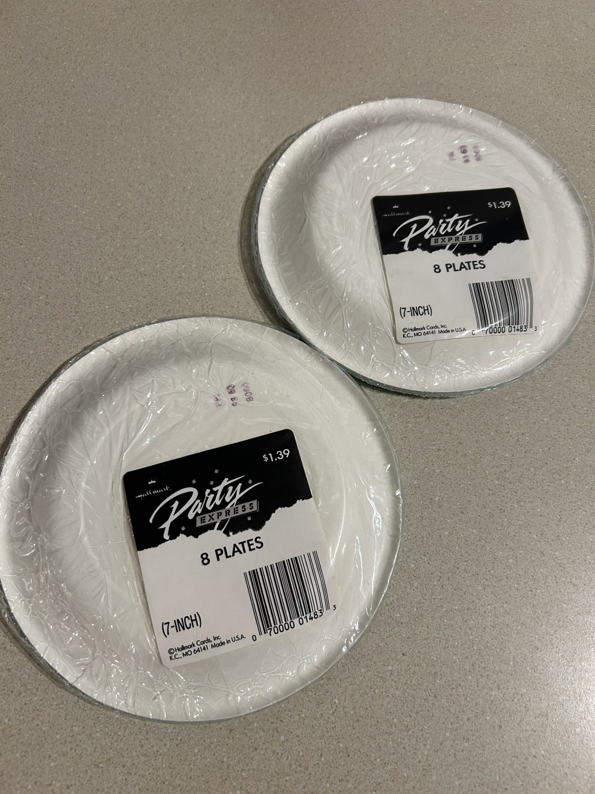 Vtg 90s Hallmark Golf Party Plates NOS Keep On Swinging Paper Plates Set of 2
