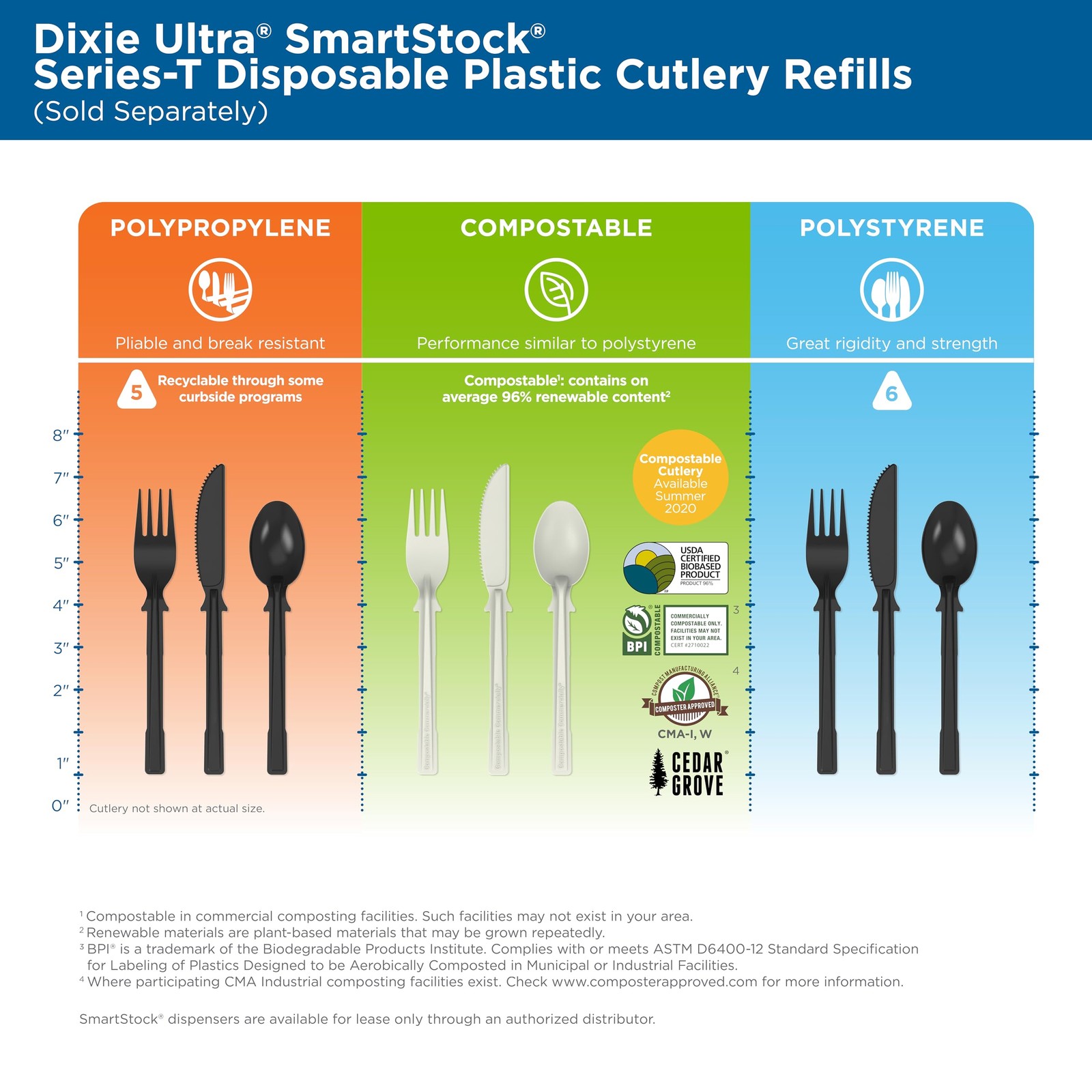 Dixie Ultra Dussps5 Polypropylene Spoon Set Black 960/Carton
