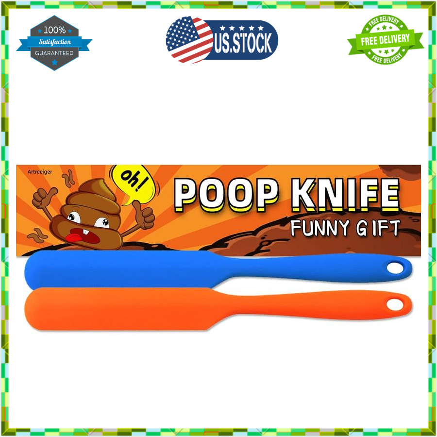 Artreeiger 2 Pack Poop Knife, Silicone Poop Cutter Knife Prank Practical Joke