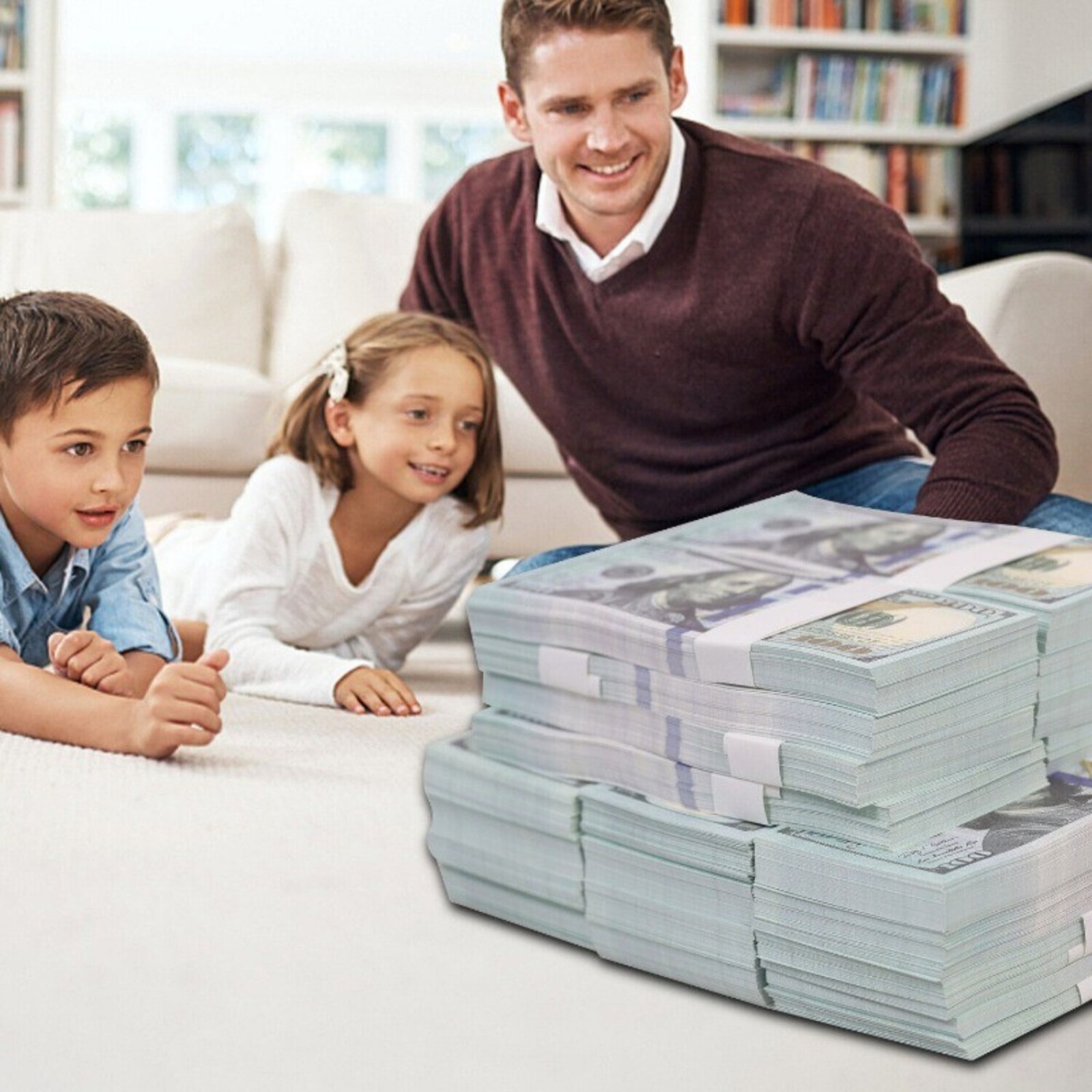 FAKE BANK GAMES PLAY MONEY KIDS CASH PAPER 100 PCS 100 DOLLAR BILLS $$$ PARTY