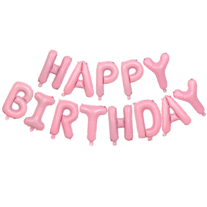 Set of 13 Letter Baby Pink 16″ Happy Birthday Party Foil Balloon Wild One Baby
