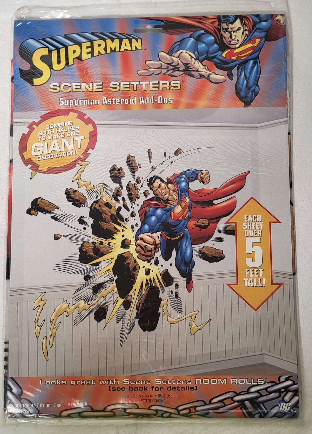 Superman Party Decorations Giant Wall Scene Setter DC Comics Super Heros