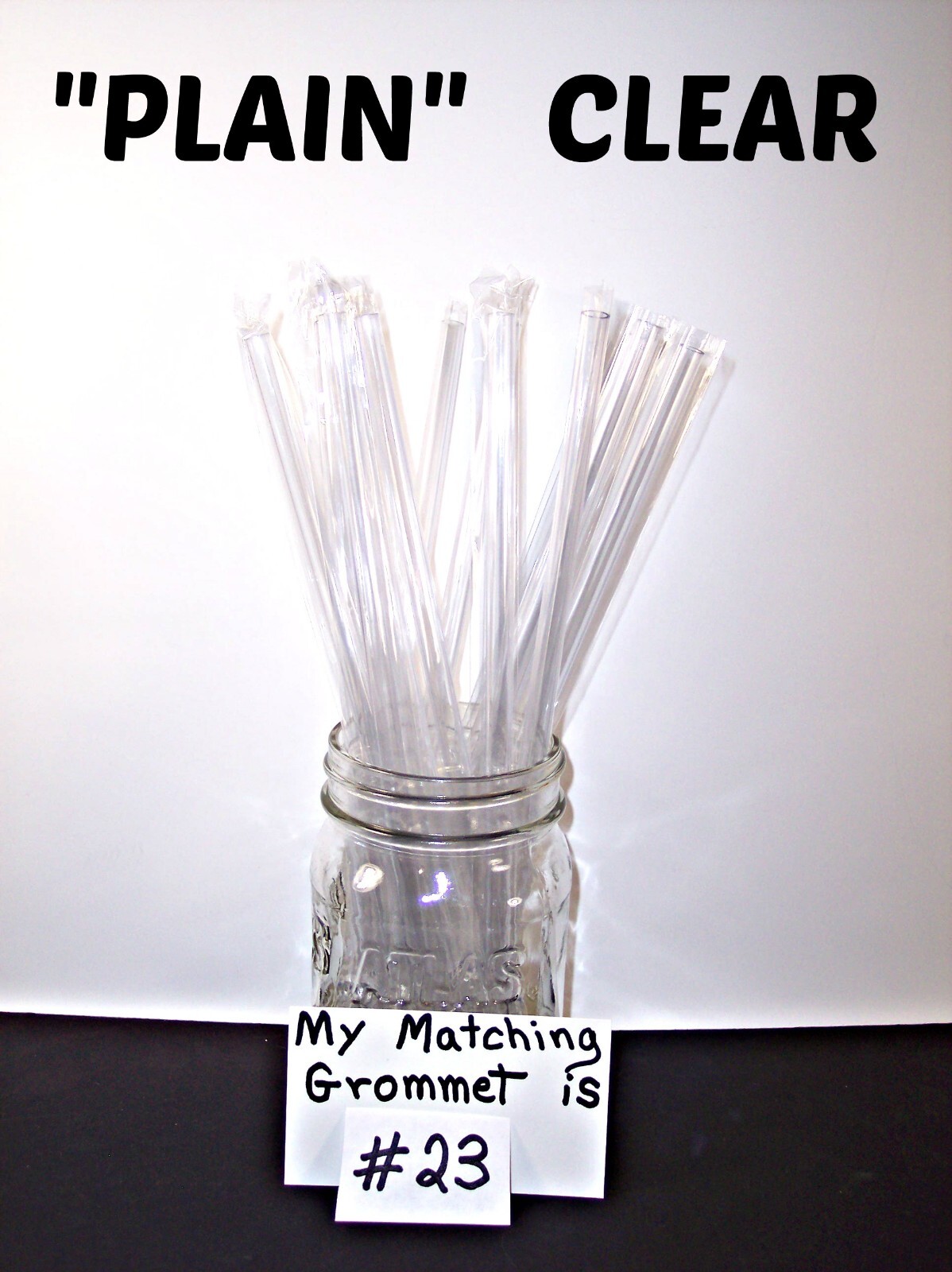 PLAIN ACRYLIC STRAWS, Solid Colors, Individually Wrapped, Reusable