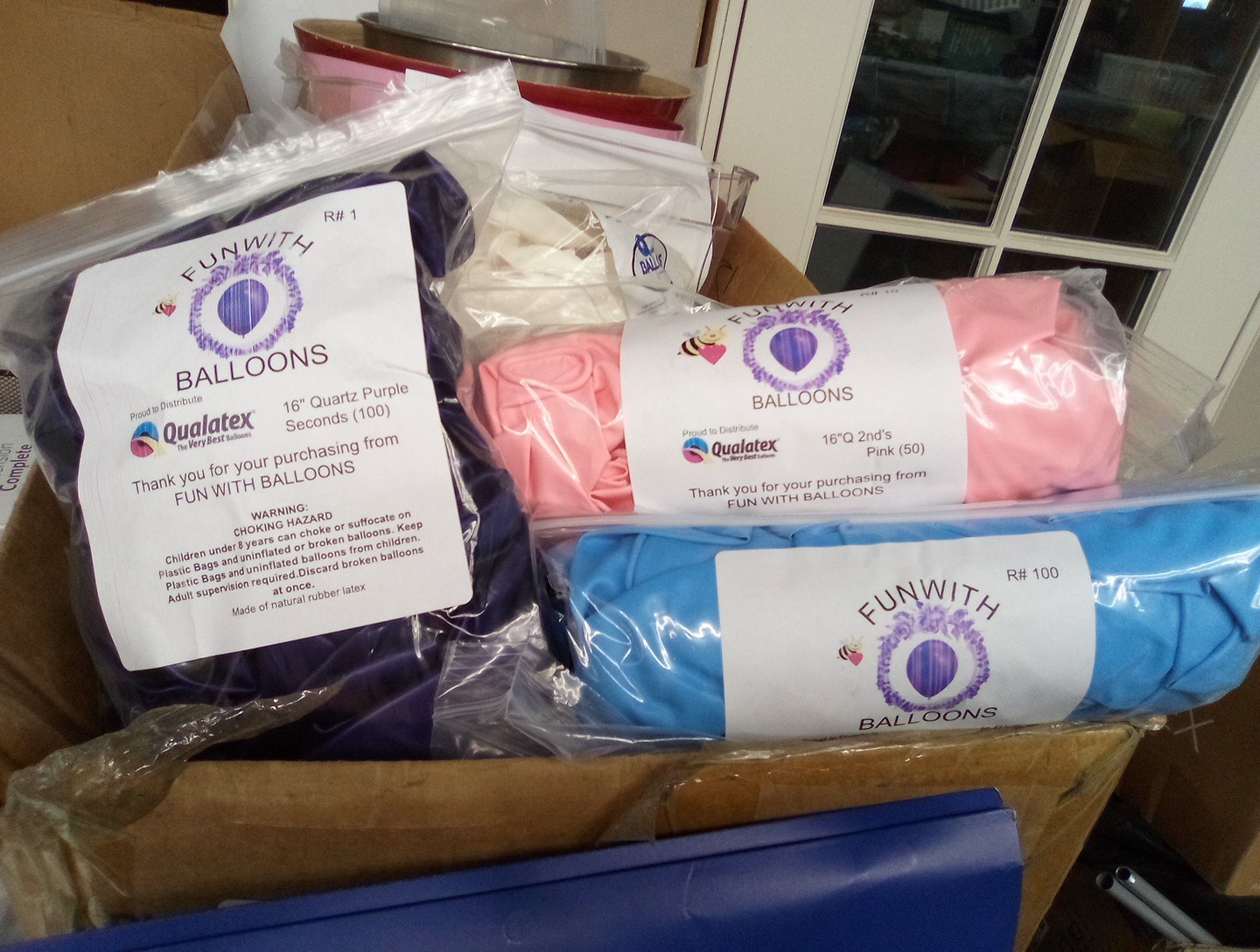 Qualatex 16″ 2nds, Slight Color Run(4 bags Of 100ct)=400Ballloons U-pic Colors