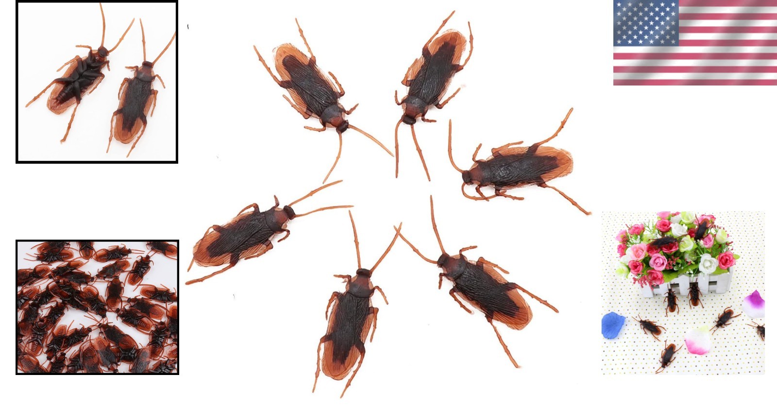 30 Lifelike Cockroach Prank Toys – Scary Fun for August Fools’ & Halloween
