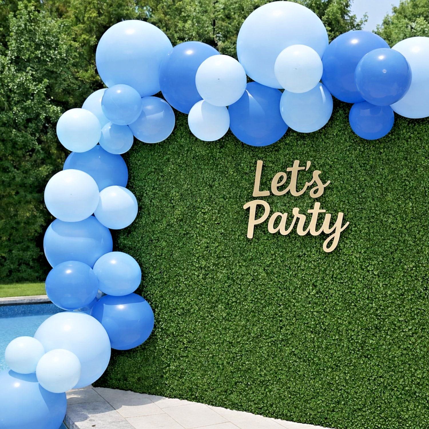 PartyAire 18′ Reusable PVC Balloon Arch, 28 pc. Blues SAMEDAYSHIP!!