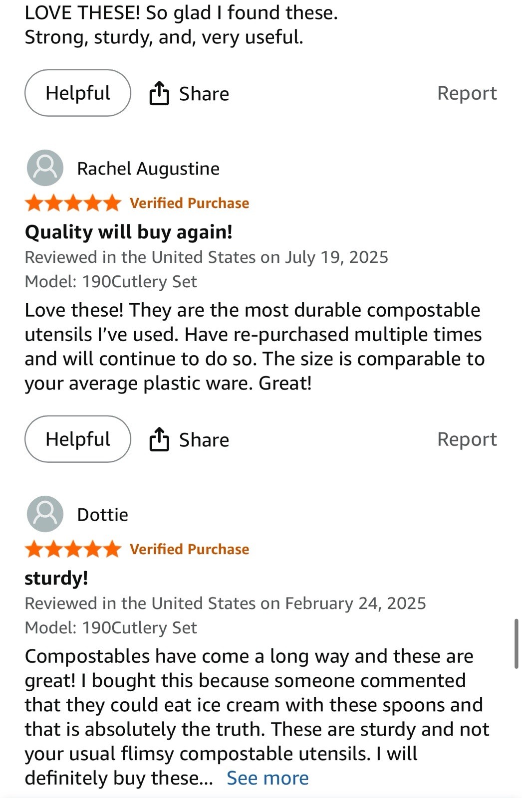 200 Compostable Spoons 6.7” Extra Heavy Duty Biodegradable Disposable Cutlery
