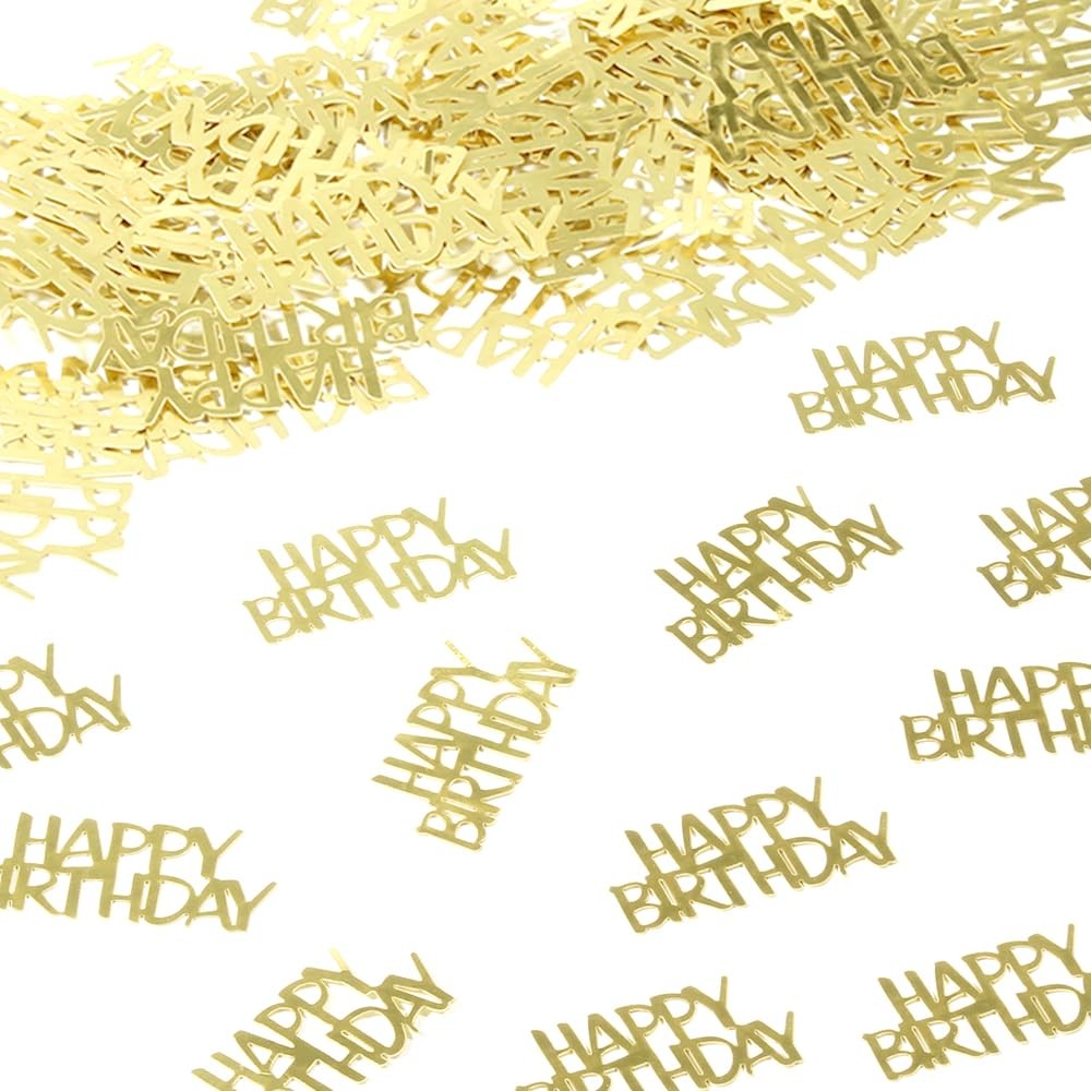 Happy Birthday Confetti, Gold Party Supplies, 100PCS Table Decor