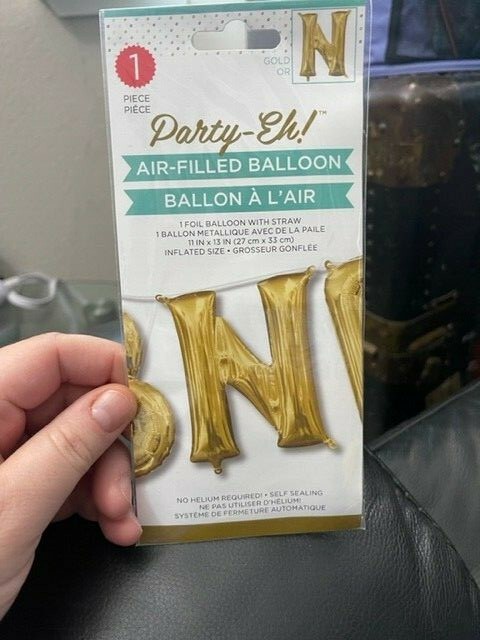 Anagram Letter “N” Gold Minishape 11″ x 13″ Foil Balloon New!