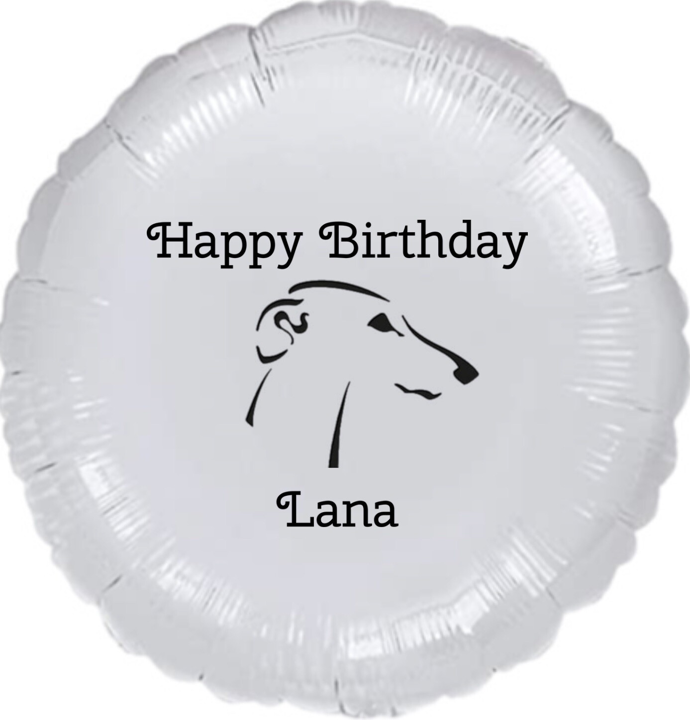 Whippet Personalised Birthday Balloon Decoration Any Occasion Dog
