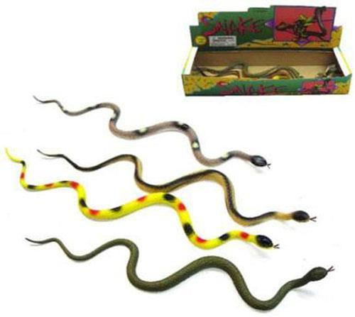 2 asst LARGE 24 IN RUBBER SNAKES realistic fake play snake TOY REPTILE NEW gags