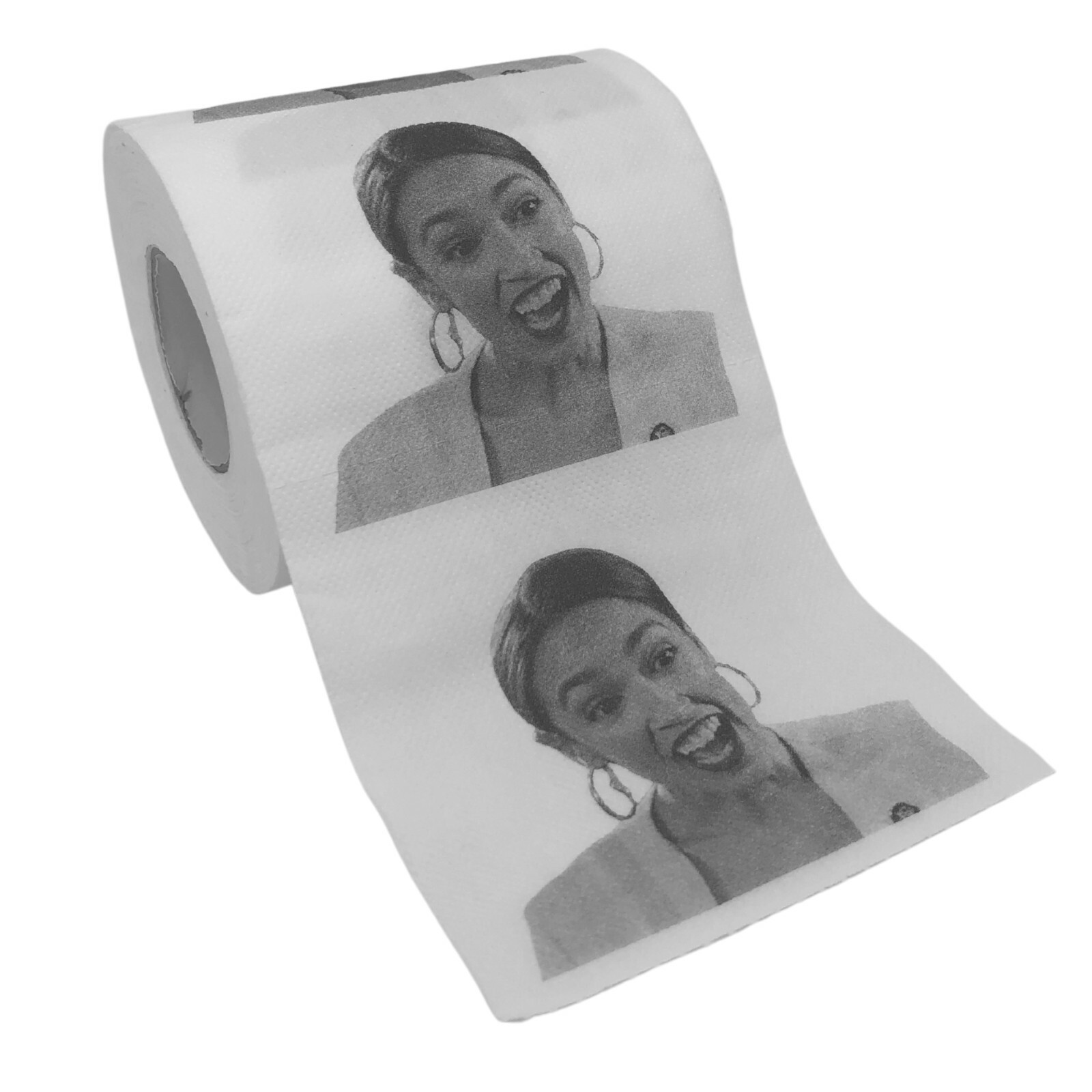 Funny AOC face toilet paper 2-Pack | 3-ply Alexandria Ocasio Cortez Printed TP
