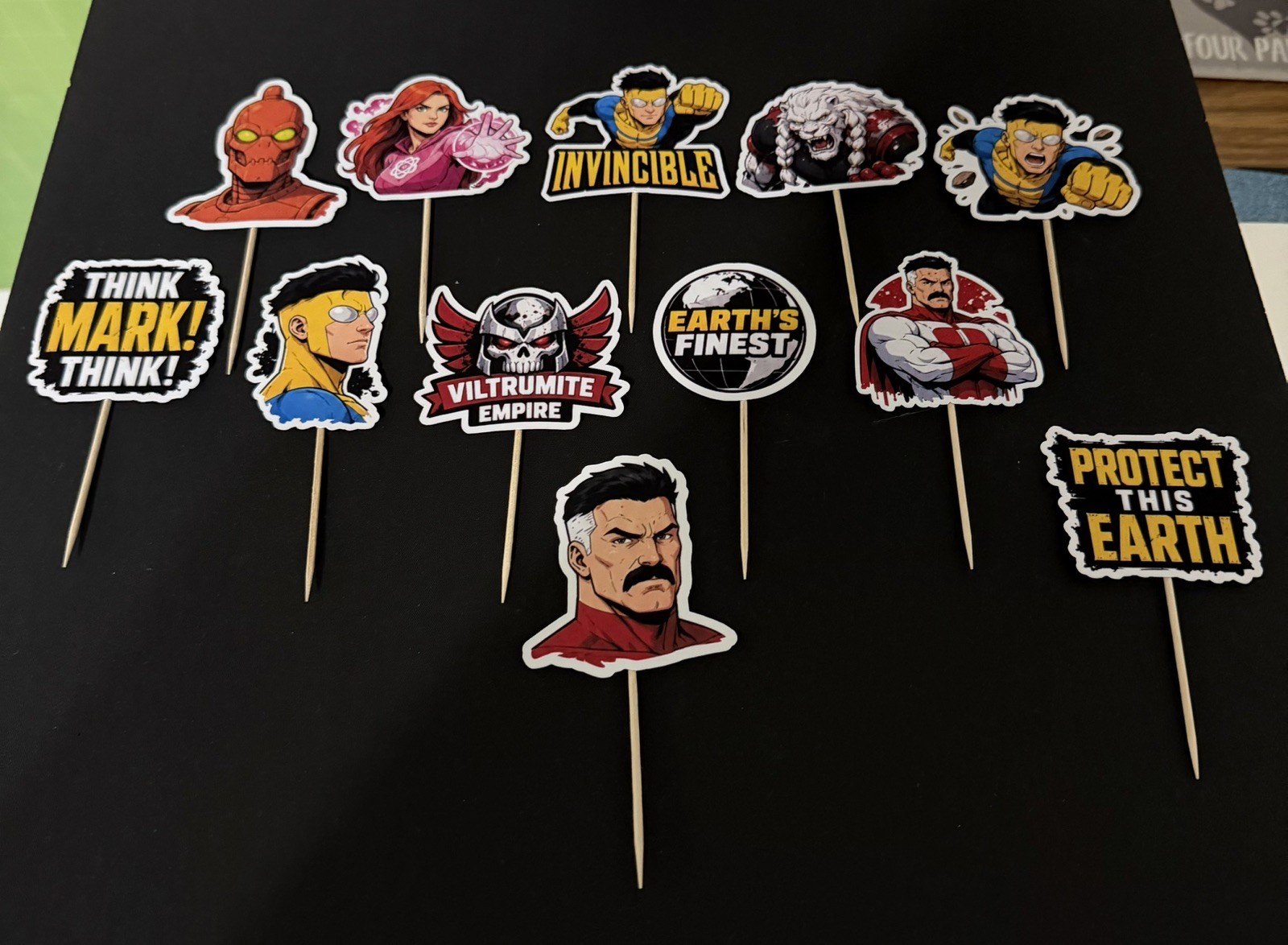 Boy Super Hero Cupcake Toppers Invincible