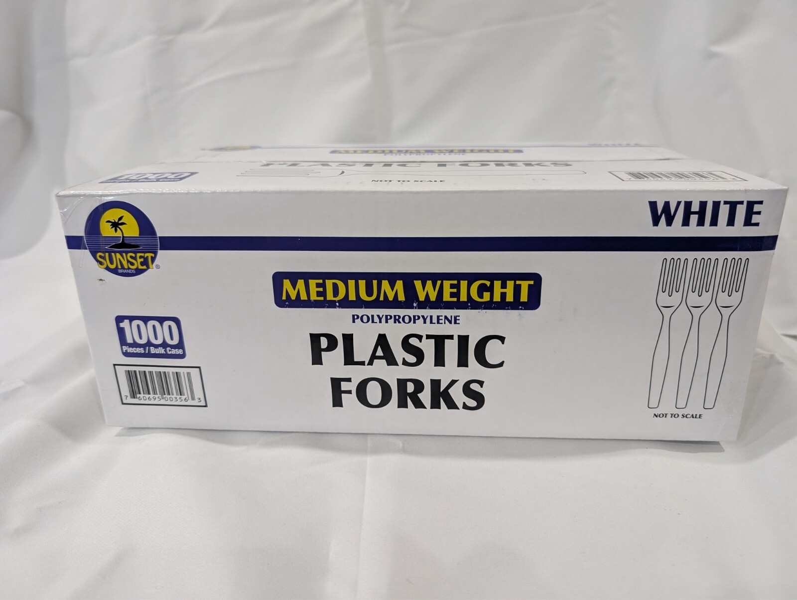 Medium Weight Disposable Plastic Forks Bulk White Plastic Silverware 1000ct