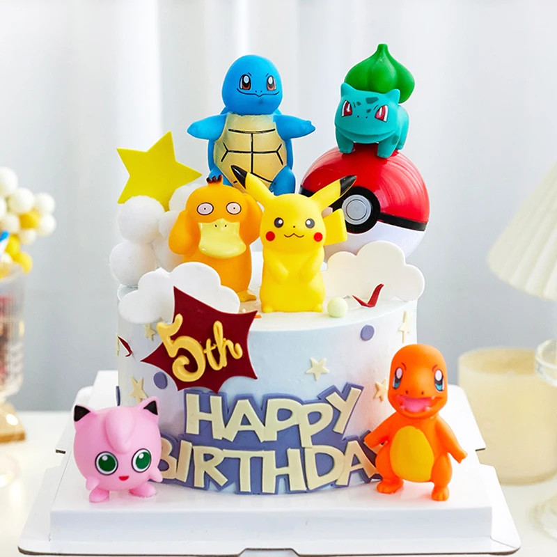 15Pcs Pokemon Cake Topper Set Pikachu Anime Party Birthday Decor Free Ship USA