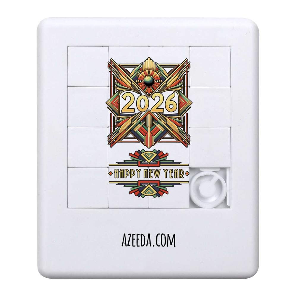 ‘Art Deco Happy New Year 2026’ Sliding Puzzle (PZ00040832)