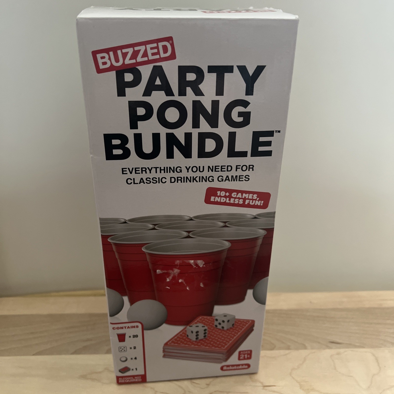 WHAT DO YOU MEME? Buzzed Party Pong Bundle – Outdoor and Indoor Drinking Game