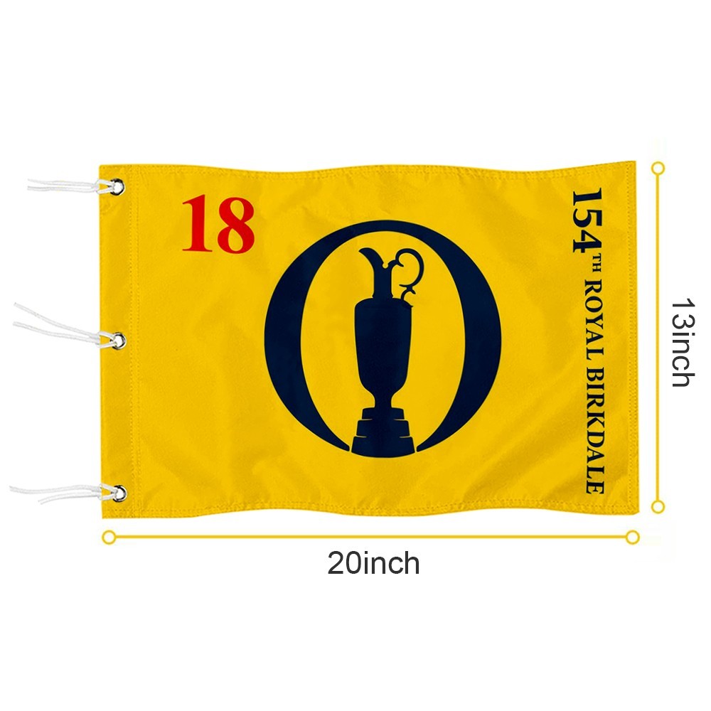 2026 The Open Championship Practic Putting Green Golf Pin Flag 13x20Inch yellow