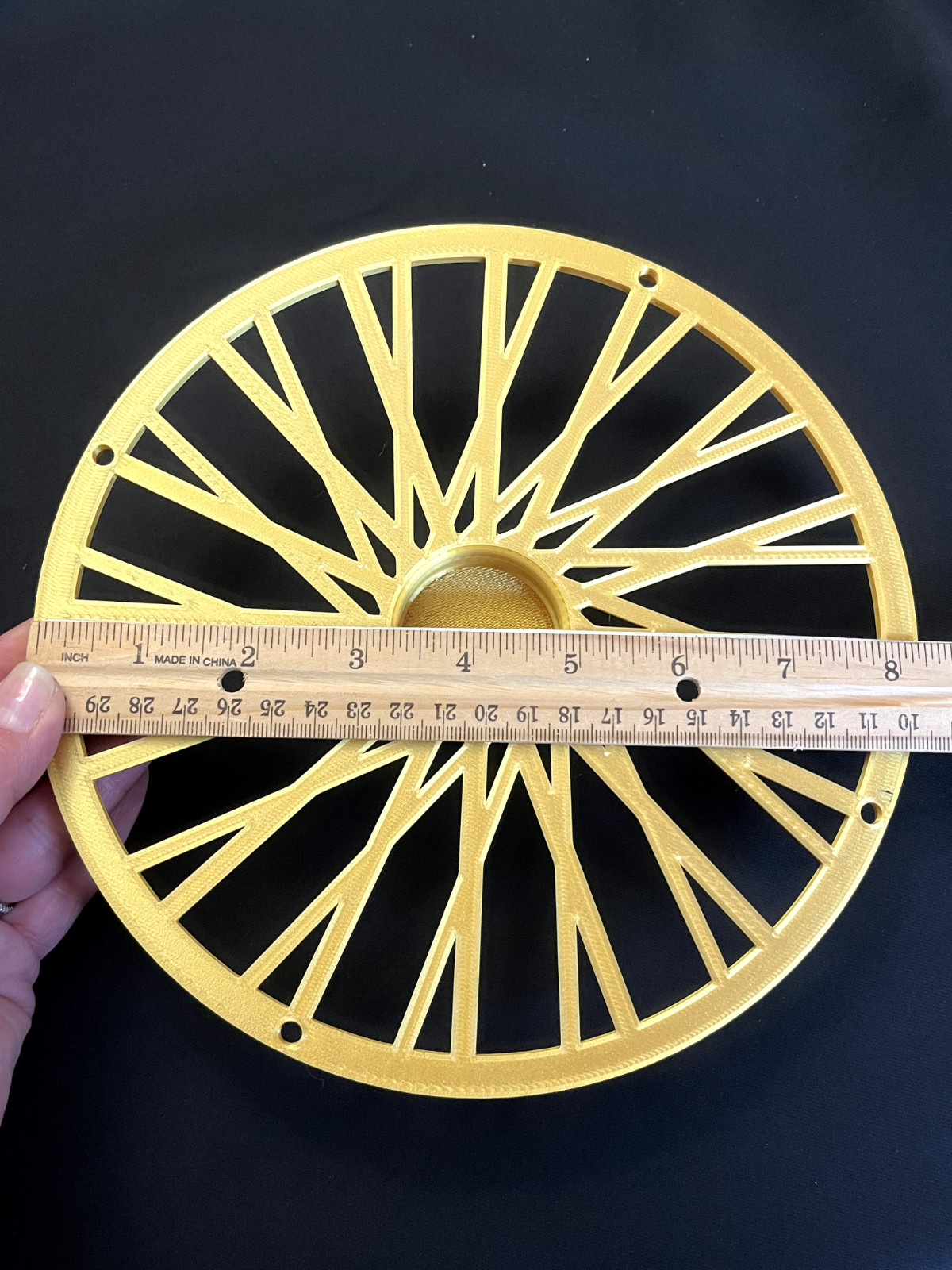 3D Printed Dayton Spoke Trash Can Rims Wheel Covers Whitewall Gold or Silver Set