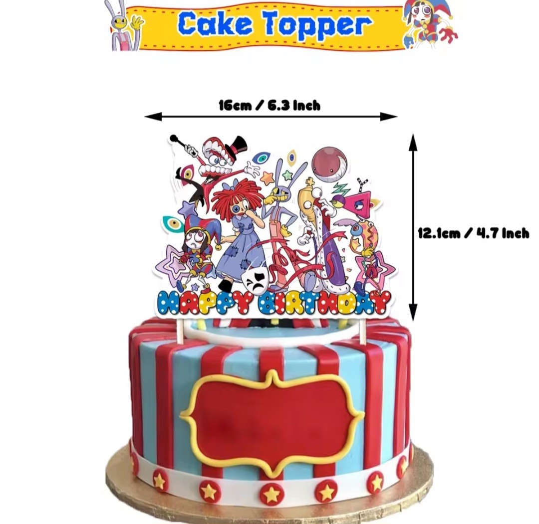 The Amazing Digital Circus Party Supply Banner Backdrop Toppers…