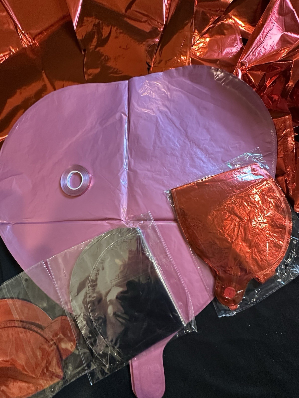 NEW Mylar Balloons Red Hearts Balls Huge Lot Of 82 For Party, Love & Marriage