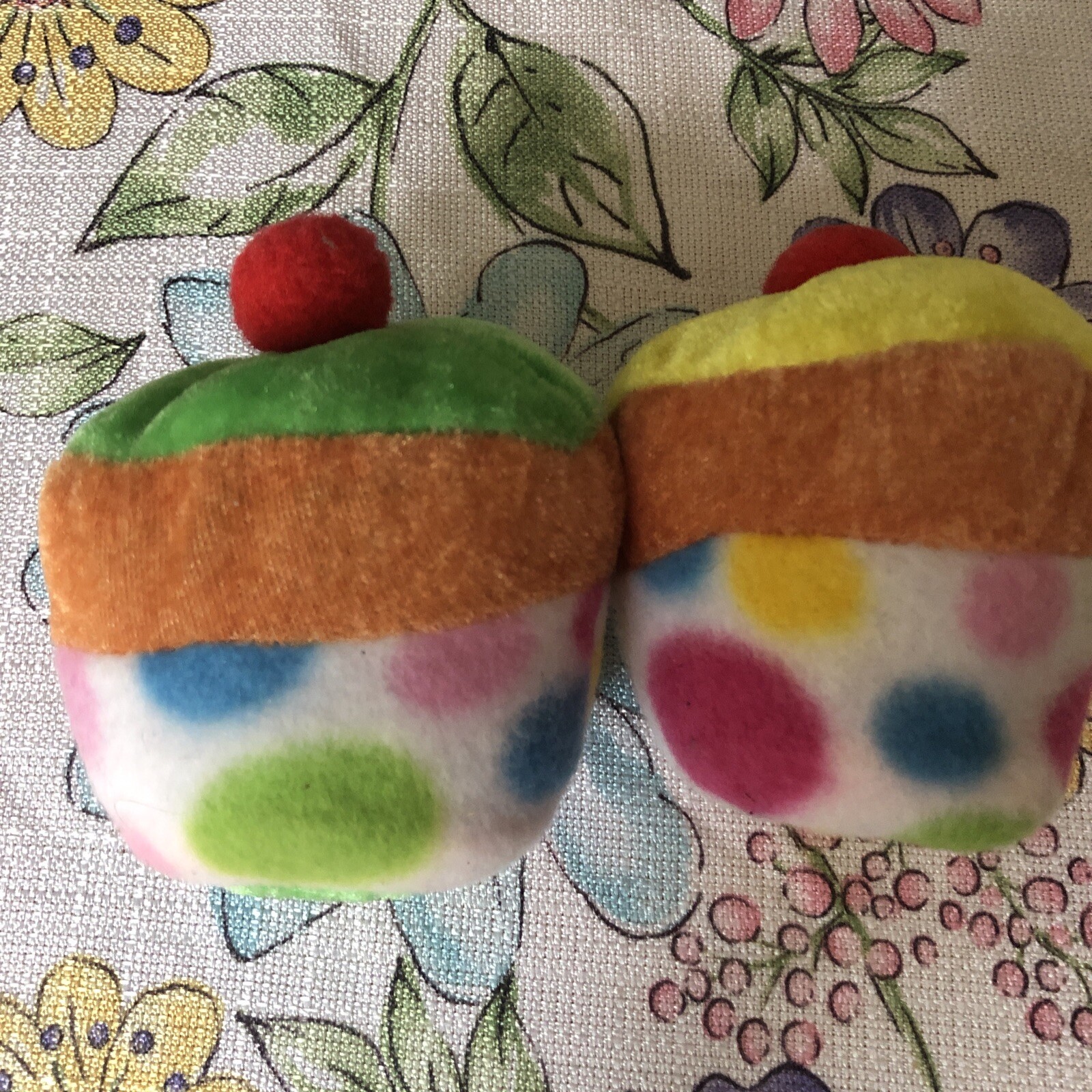 Children’s Unisex, 2 Soft Cupcake Squishy Decorations W/Faces-New Out Of Box.