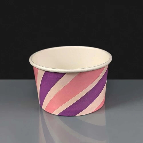 Go-Chill Disposable Ice Cream Cups Paper Dessert Tubs Sundae Serving Containers