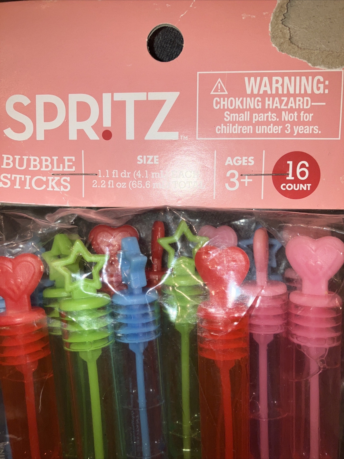 Children’s Unisex New Target Spritz 16 Party Bubble Sticks With Hearts & Stars