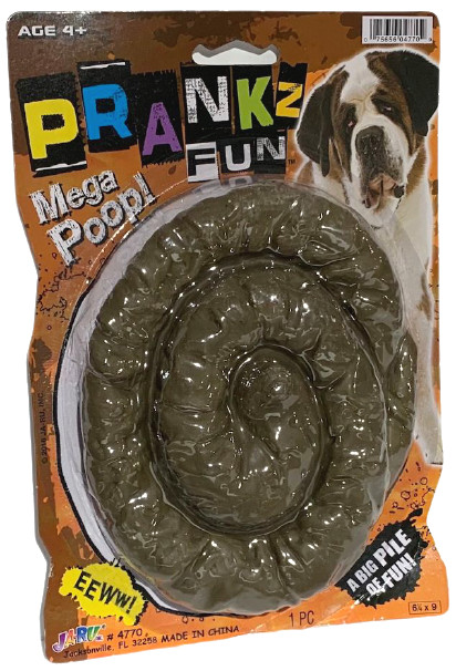 MEGA PILE OF FAKE DOG POOP Prank Joke Gag Gift Big Rubber Jumbo Crap Poo Turd