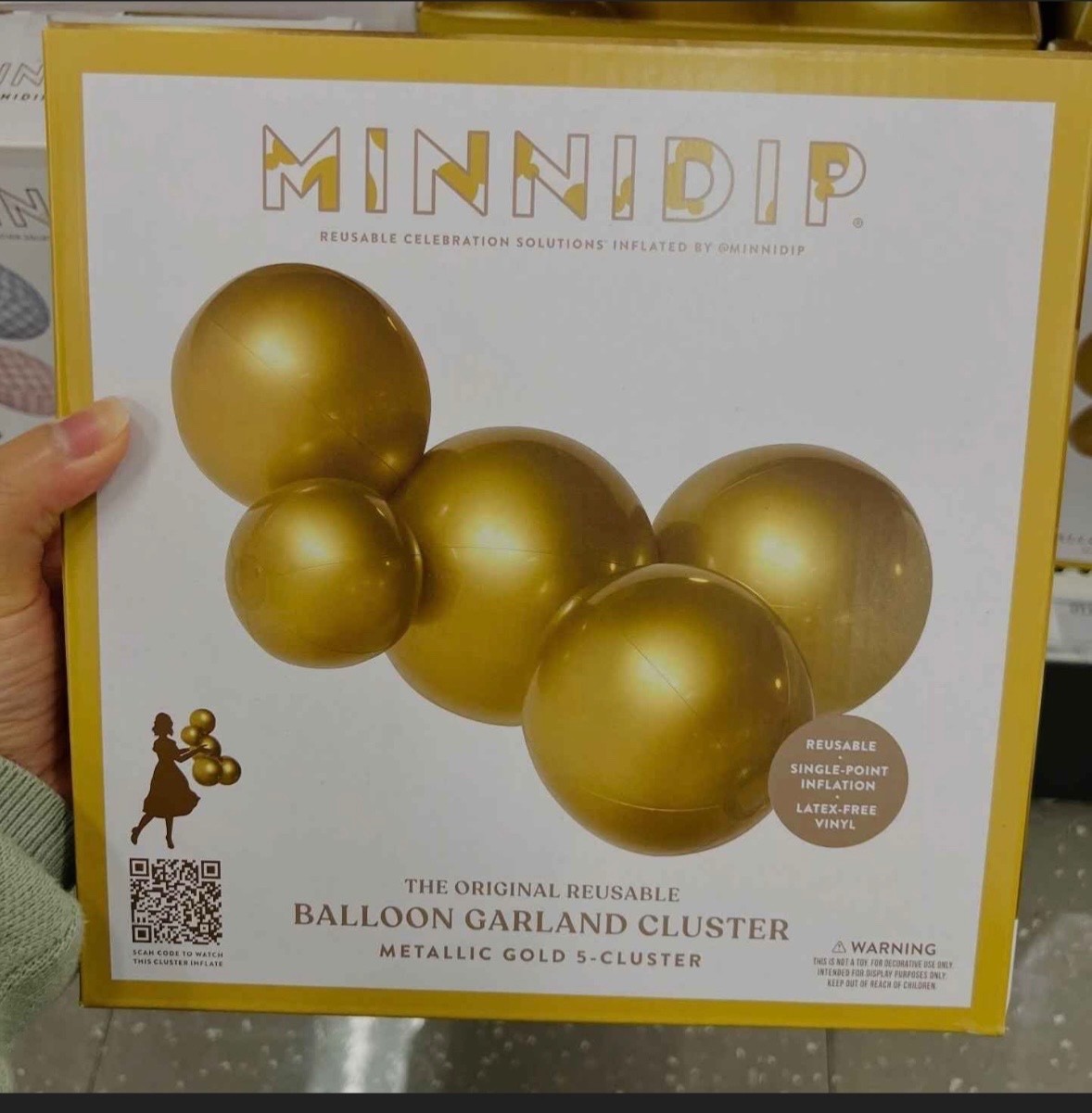 Minnidip ballon garland 5 cluster in blush matte and matcha matte