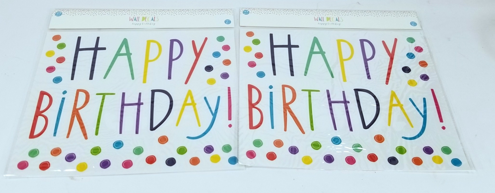 2 Sheets of 47 Count Each – Decorative Wall Art for Any Occasion, Happy Birthday