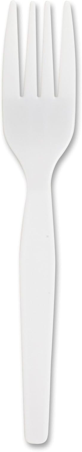 Heavyweight White Plastic Forks (Pack of 100)