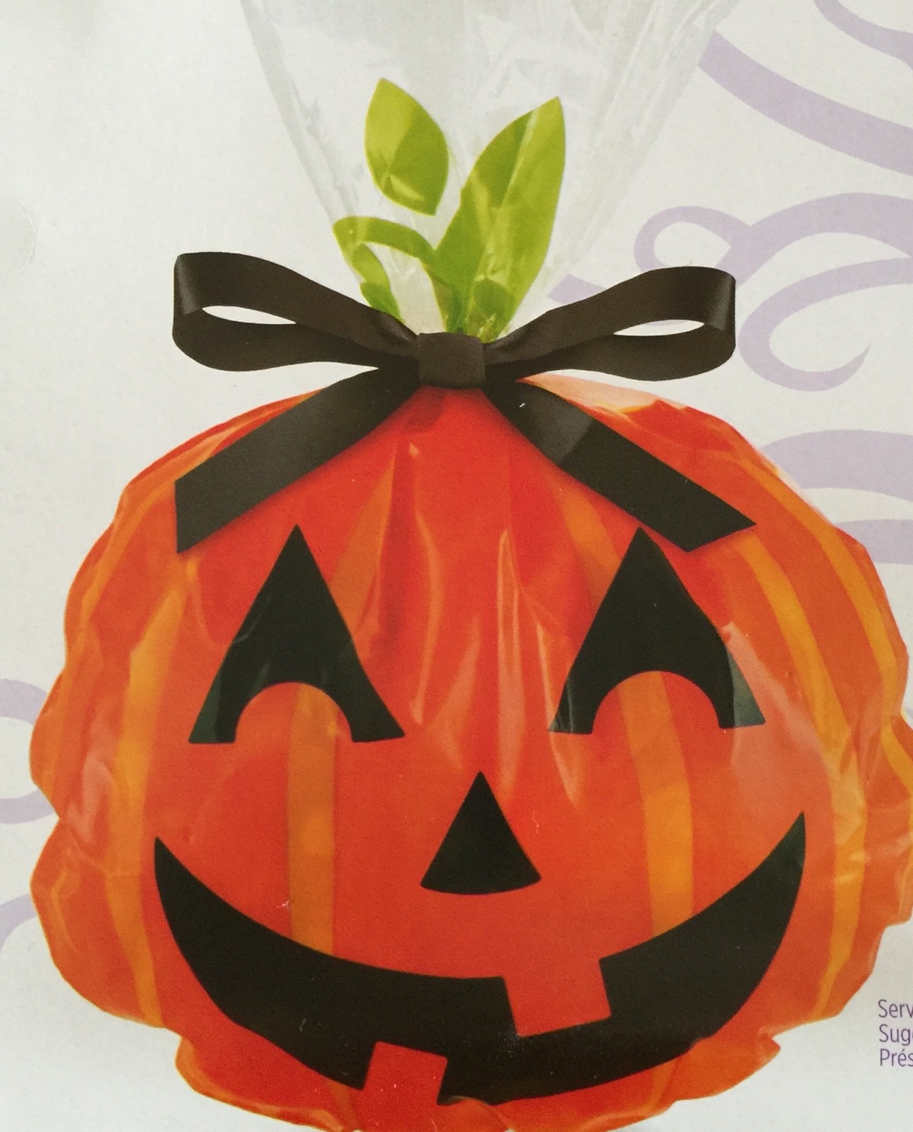 Pack Of 6 HALLOWEEN PUMKIN TREAT CELLO BAGS trick or treat sweets goodies