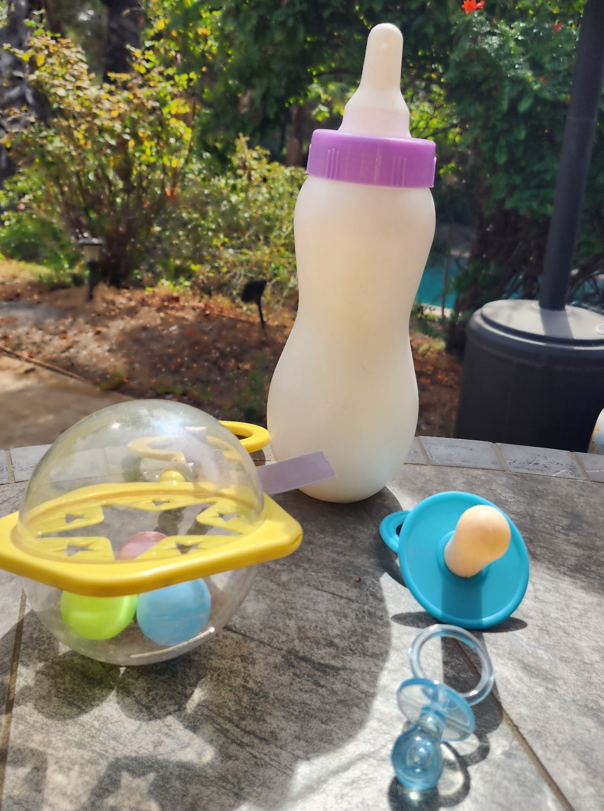 Adult Size Giant Baby Bottle, Rattle And Pacifier For Baby Shower Photo Booth