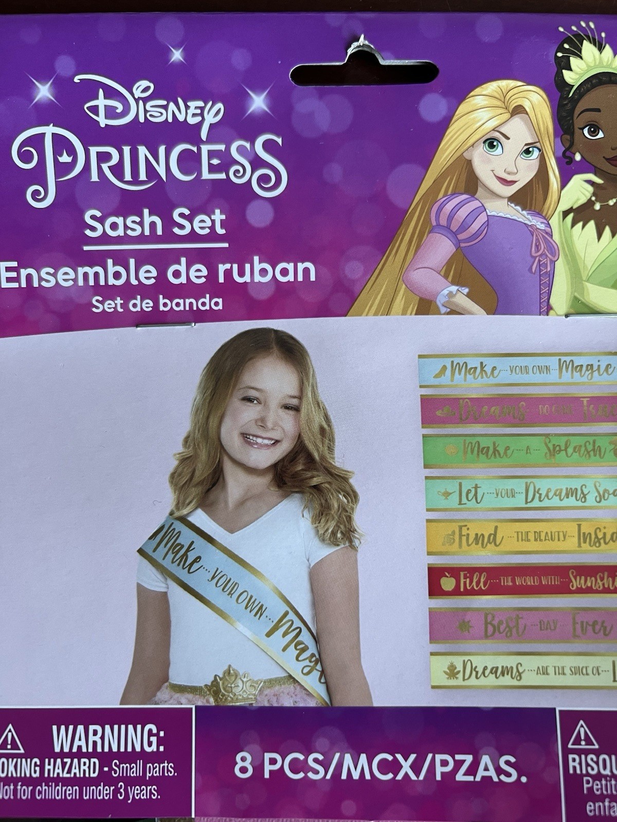Disney Princess New Party Favors Sash Set & Scrunchies